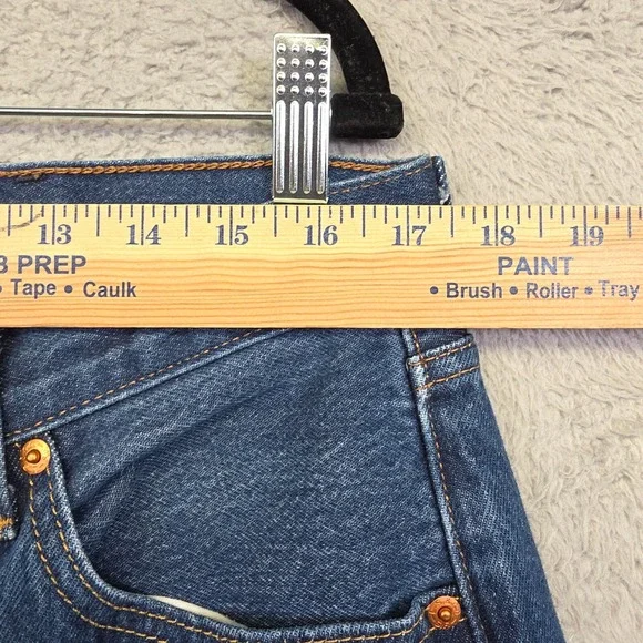 Levis 501 Jeans Mens 38x32 Blue Original Fit Button Fly Medium Wash Denim 35x29